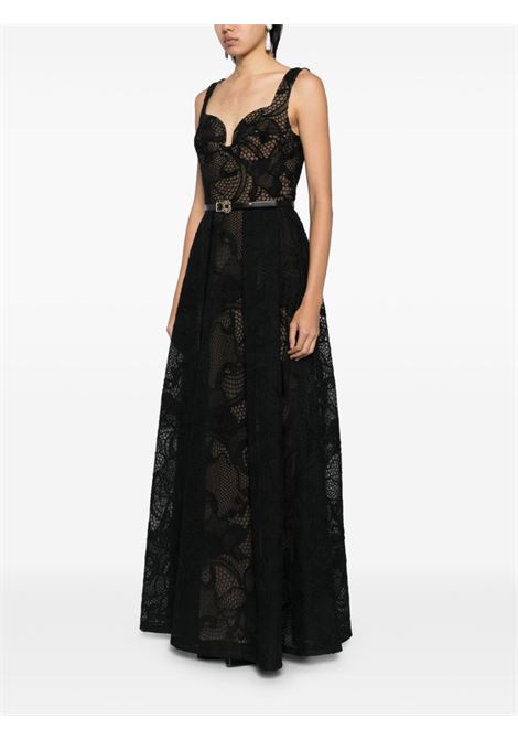 Black embroidered tulle dress Elie saab - women ELIE SAAB | D0401NF24TU011BK001